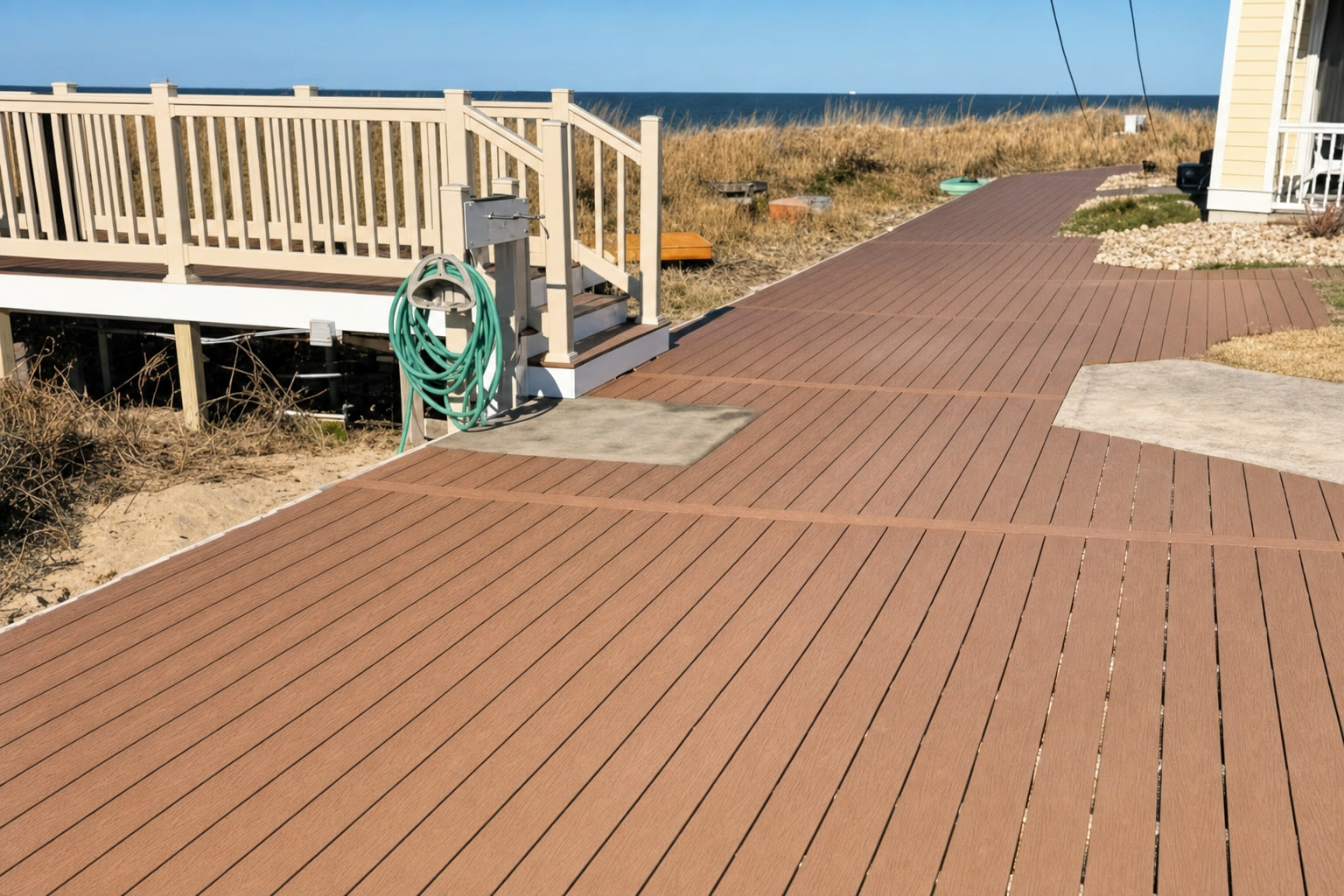 Lesner Pointe Condominiums deck installation, view 1