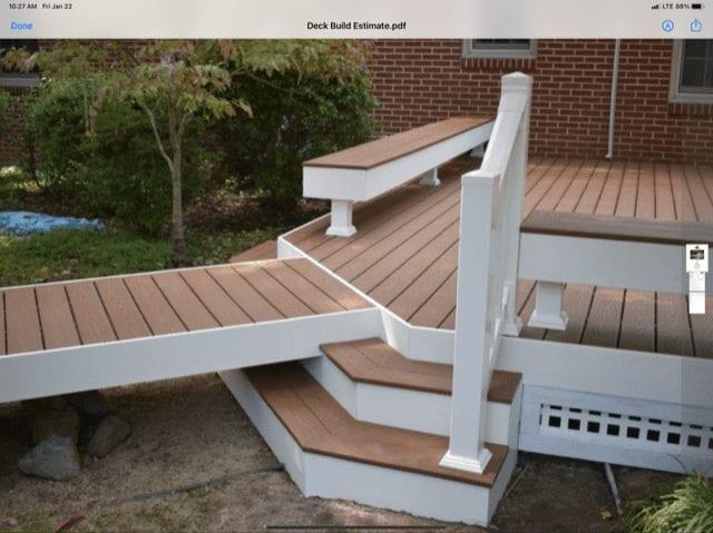 Fiberon Cabin Brown composite deck installed by American Composite Deck Pros
