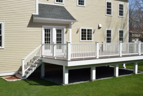 Coordinated siding and deck project