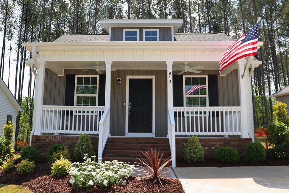 Completed home siding replacement